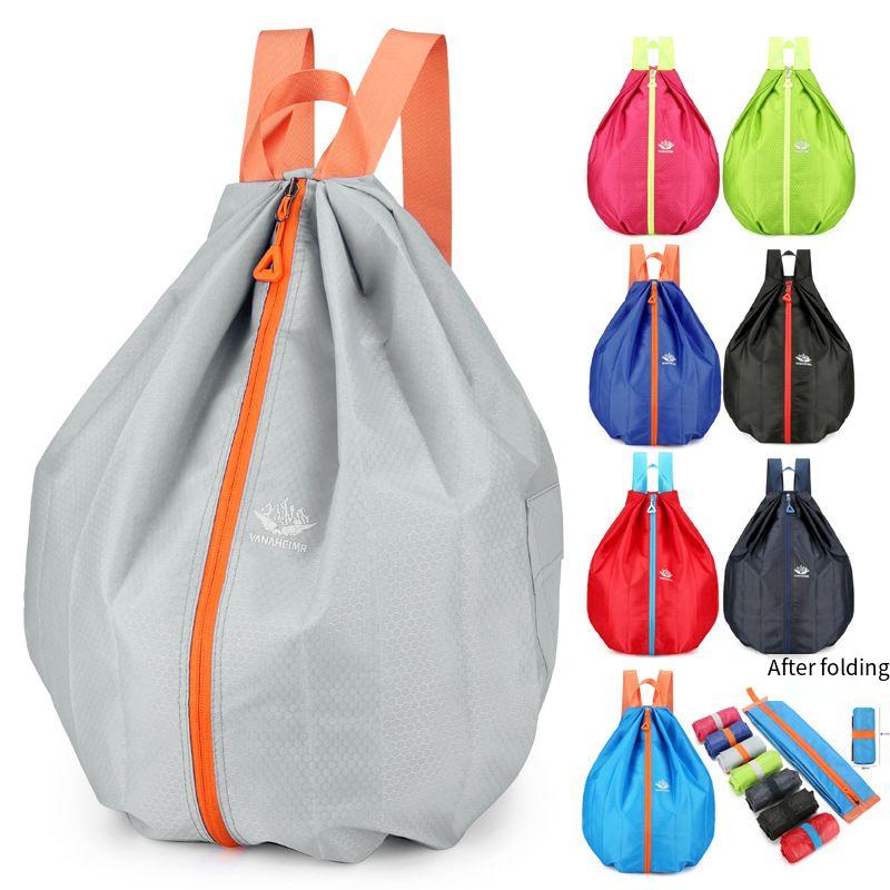 Embroidery Water - Modische Hauttasche, faltbarer Sportrucksack, Outdoor-Reisetasche, tragbar,