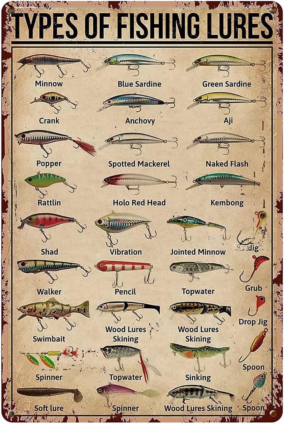 Embroidery Water - 1d, TYPES OF FISHING LURES Knowledge