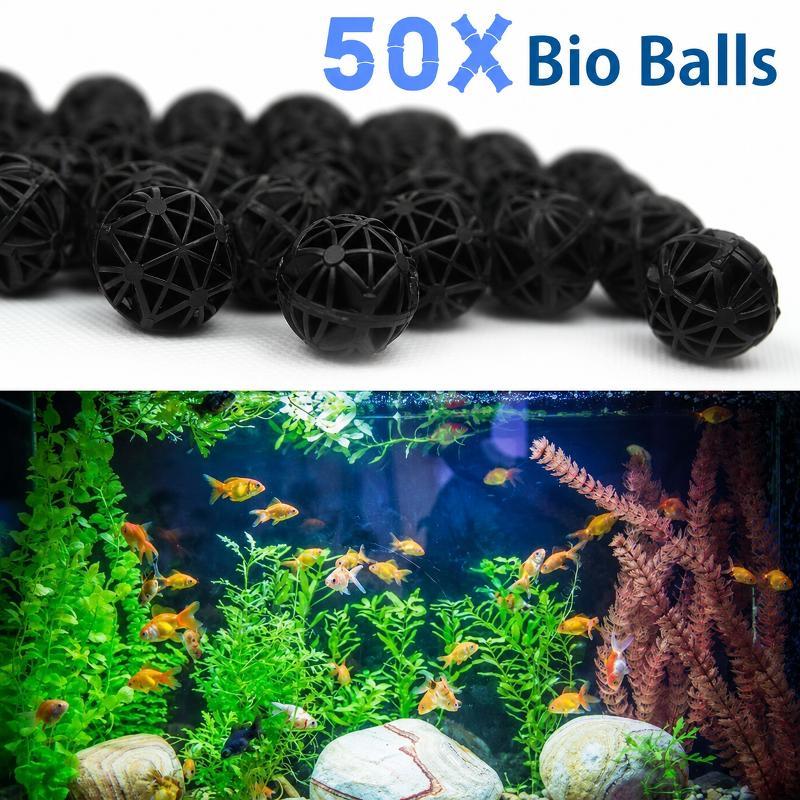 Water Soluble Stabilizer - 50 Stück 16mm Aquarium Bio-Filterbälle Fischbecken
