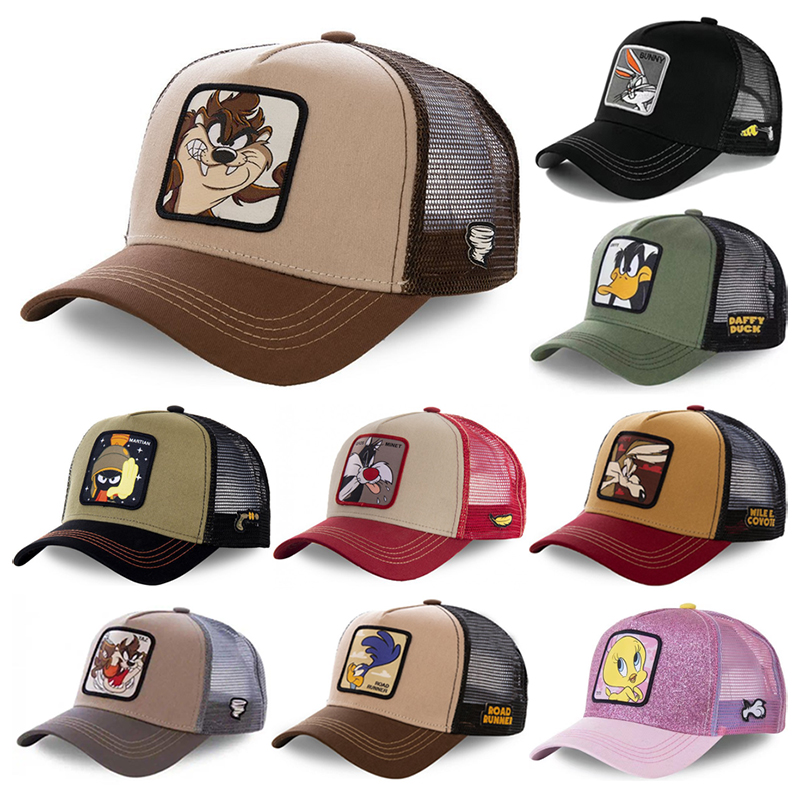 Embroidery Web - Cartoon Anime Trucker Cap mit Netzrücken,