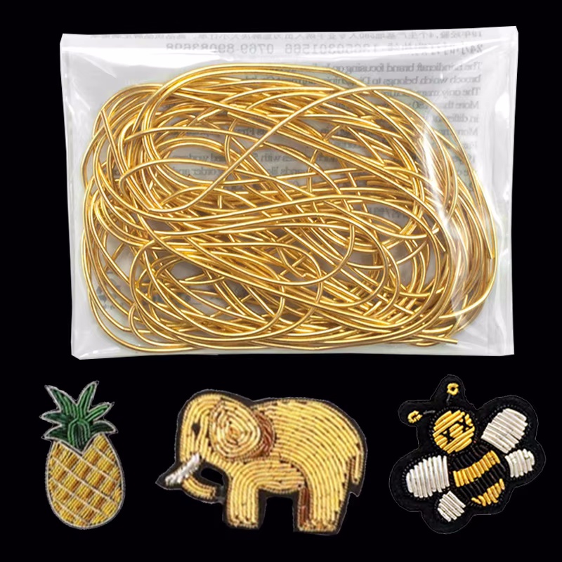 Embroidery Handicraft - 2,6 m 1-1,5 mm Bullion-Draht, französische