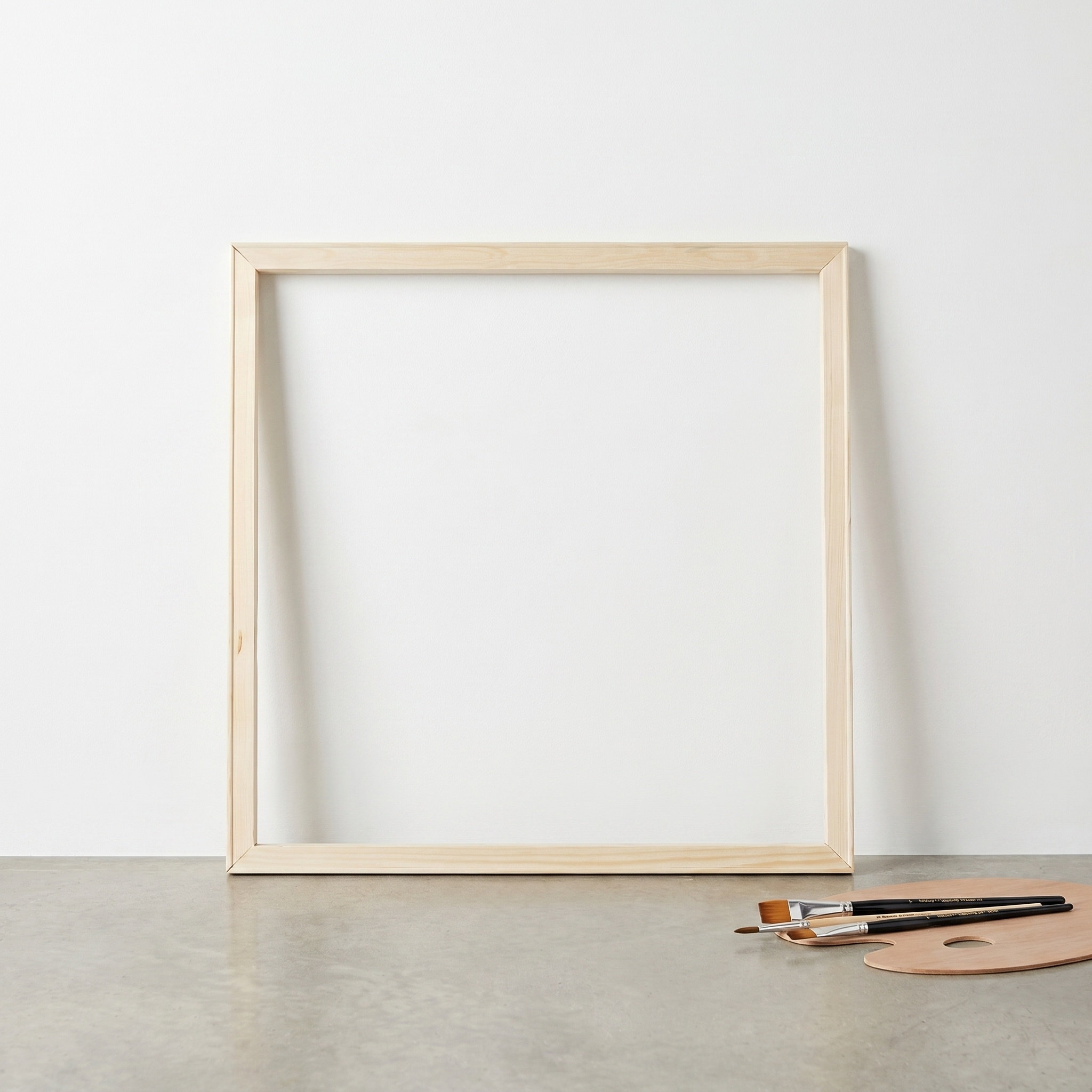 Frame Display Wood - Holz-Leinwandkeilrahmen 50x50cm Massivholz Rustikaler Unbehandelter Rahmen