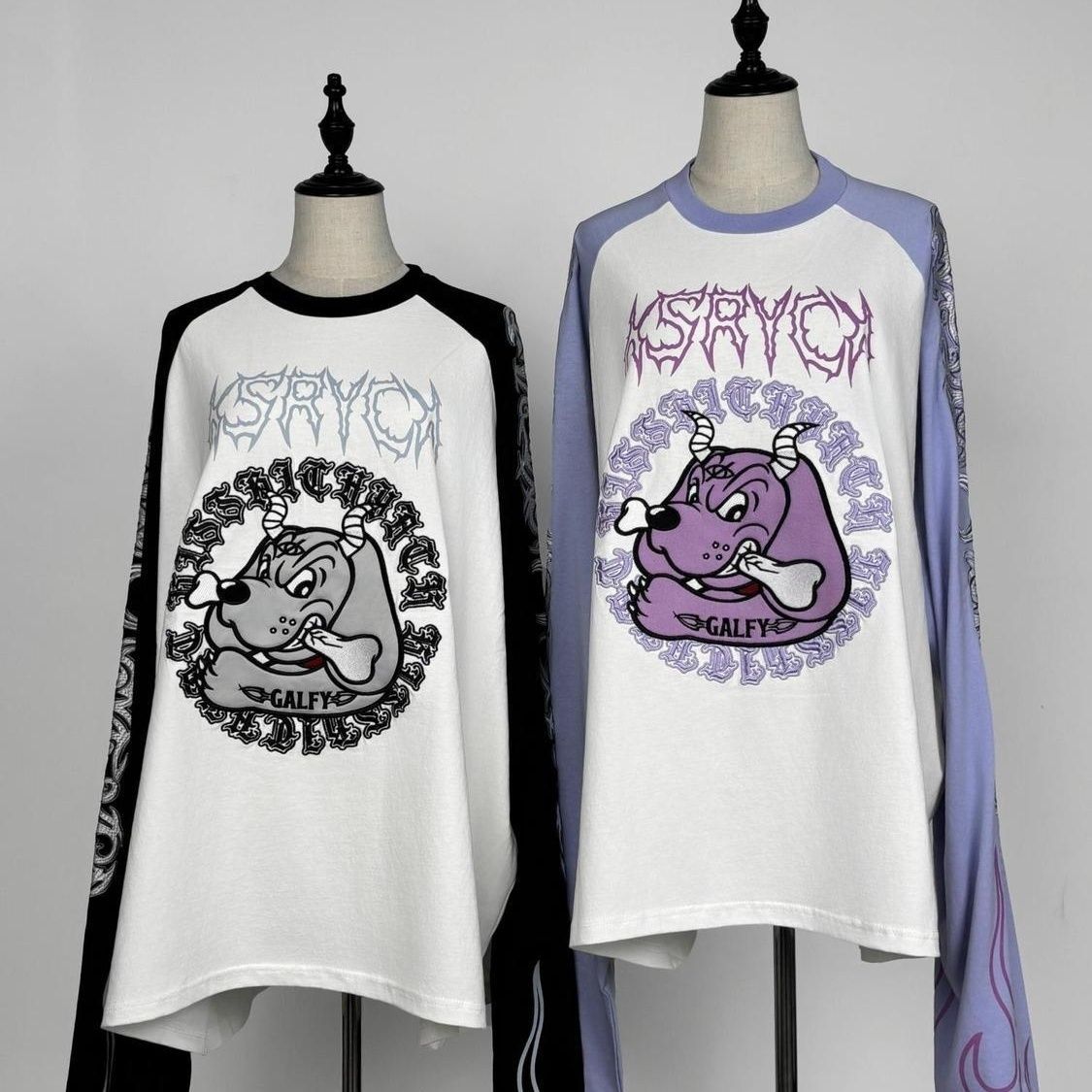 Embroidery Tshirt - Y2K Japanisches Harajuku Streetwear Kollaborations-Subkultur Tattoo-Stickerei