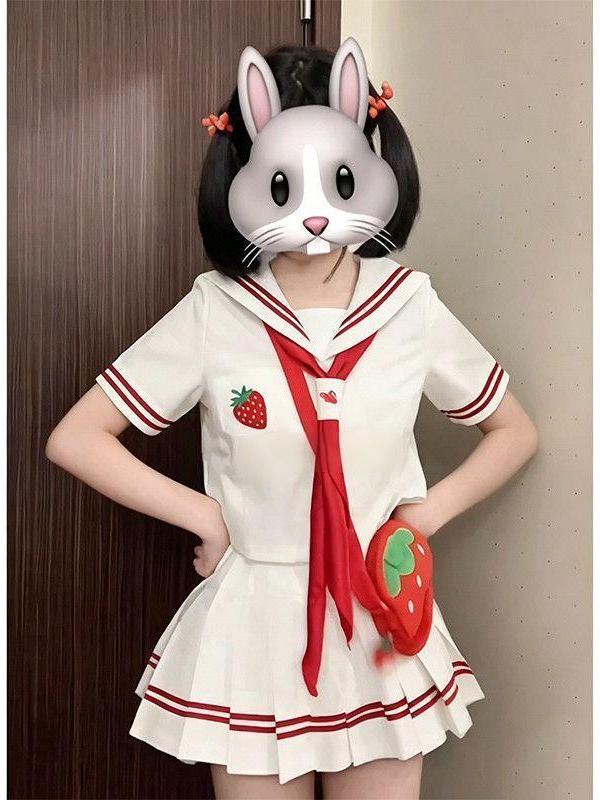 Embroidery Uniforms - 2026 Anime JK Uniform Erdbeer-Stickerei Kurzarm-Matrosenanzug