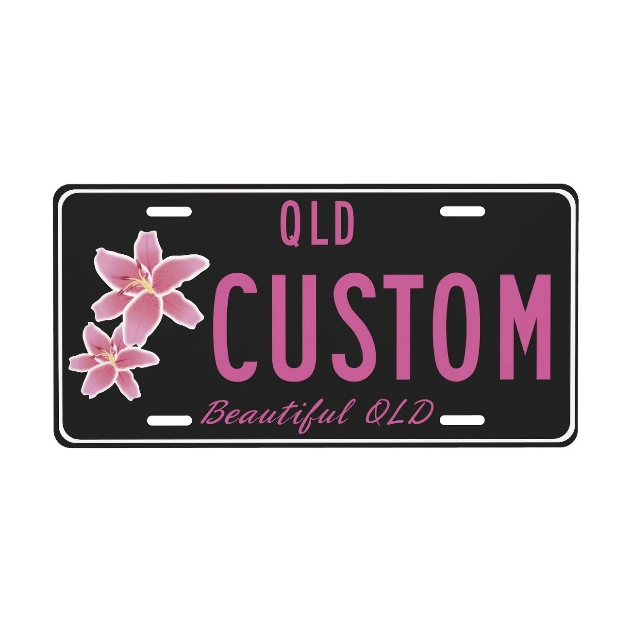 Embroidery Water - Personalisiertes Aluminium-Nummernschild mit individuellem Text, australisches