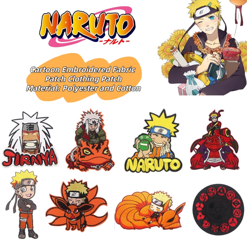 Embroidery Patches - Naruto Cartoon-Anime-Aufnäher im japanischen Stil, personalisierter