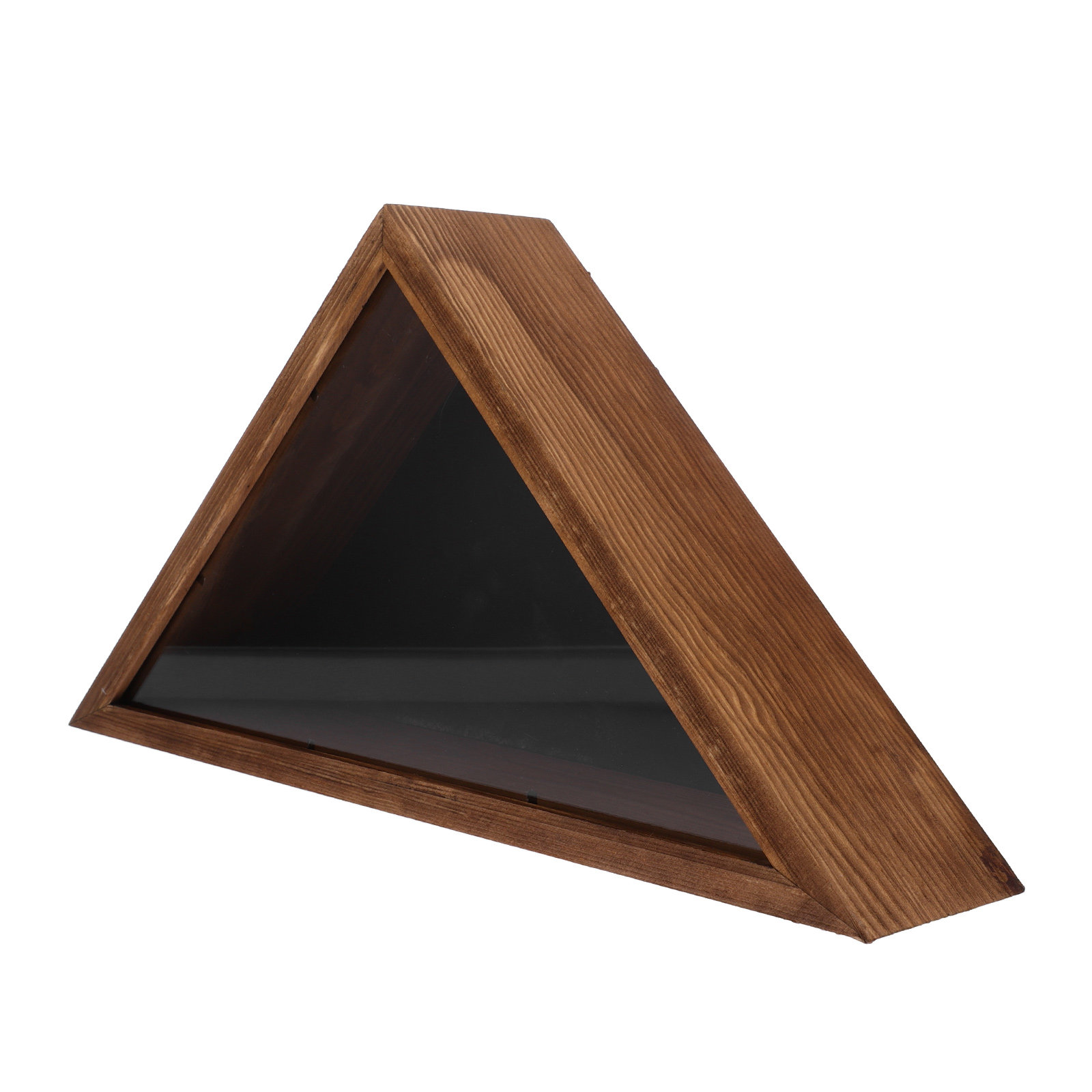 Frame Display Wood - Flaggen-Aufbewahrungsbox Präsentationskoffer Halter für Wandrahmen-Display Gedenk-Brauner