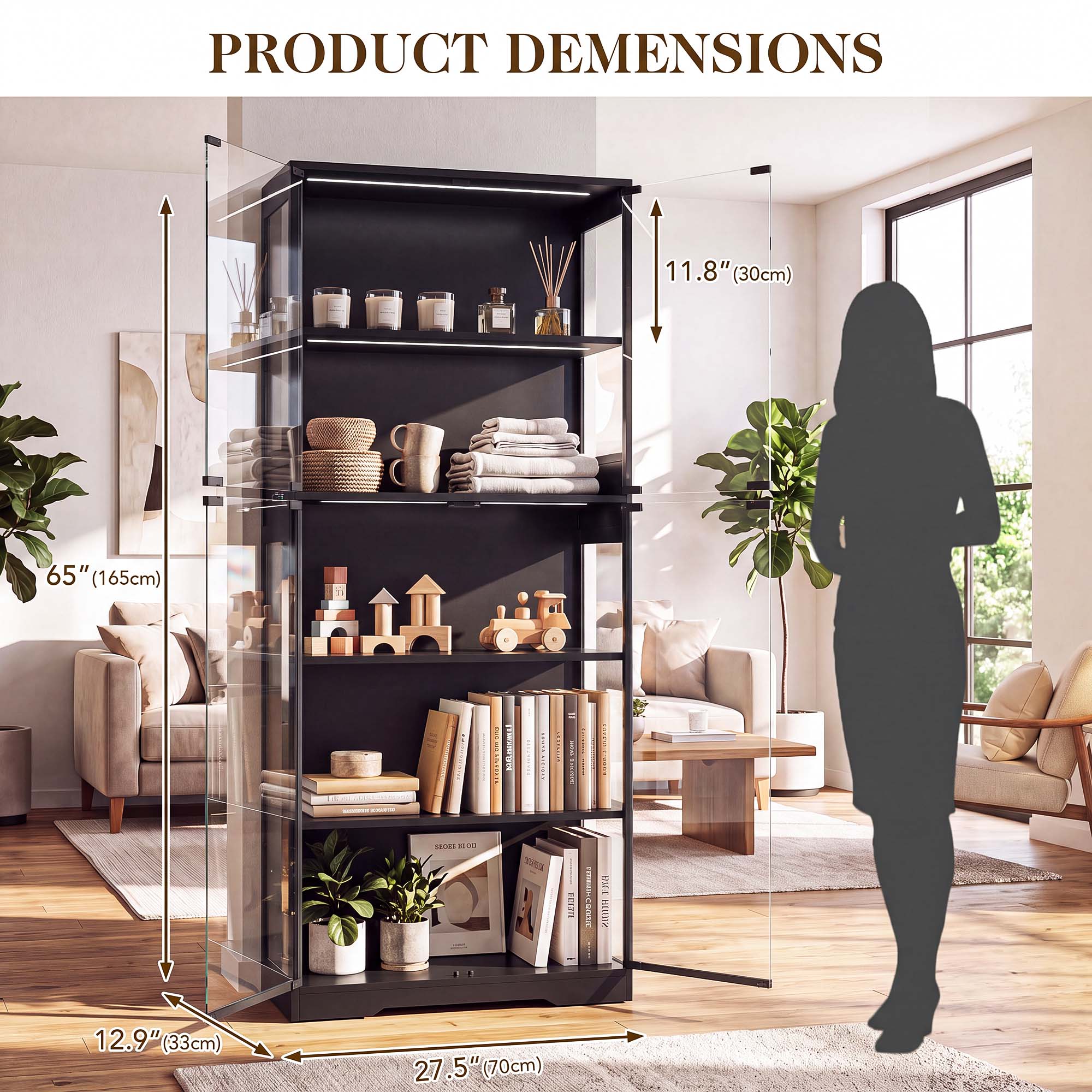 TCGBKAF 5-stufiger Vitrinensch – Frame Display Wood Bewertung und Preis