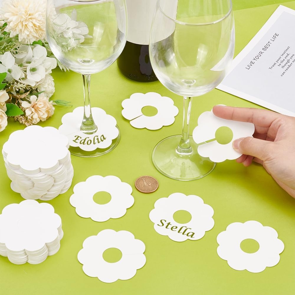 150 Stück Papier-Weinglas-Mark – Embroidery Water Bewertung und Preis
