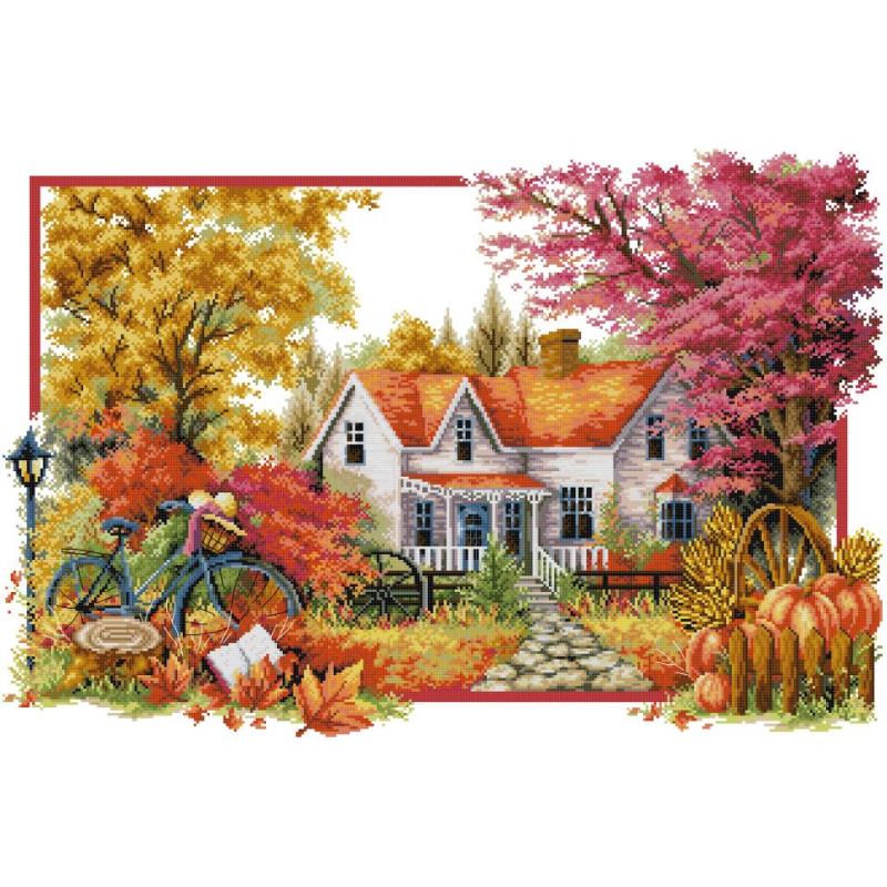 Vier Jahreszeiten Landschaft S – Embroidery Vs Cross Stitch Bewertung und Preis