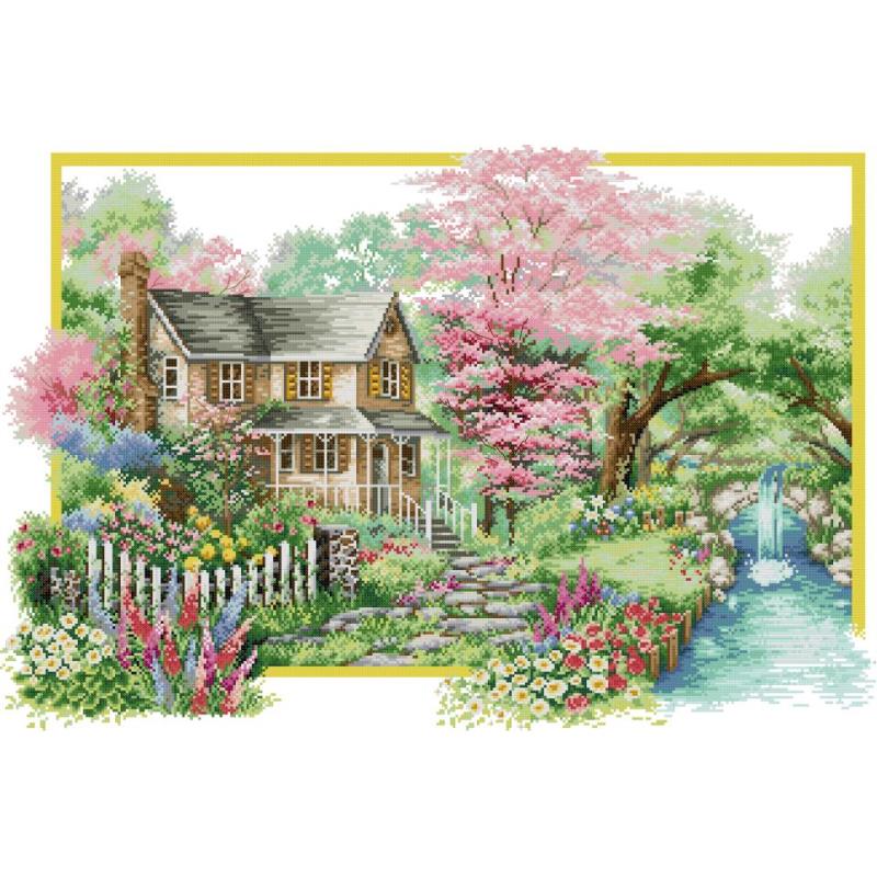 Vier Jahreszeiten Landschaft S – Embroidery Vs Cross Stitch Bewertung und Preis