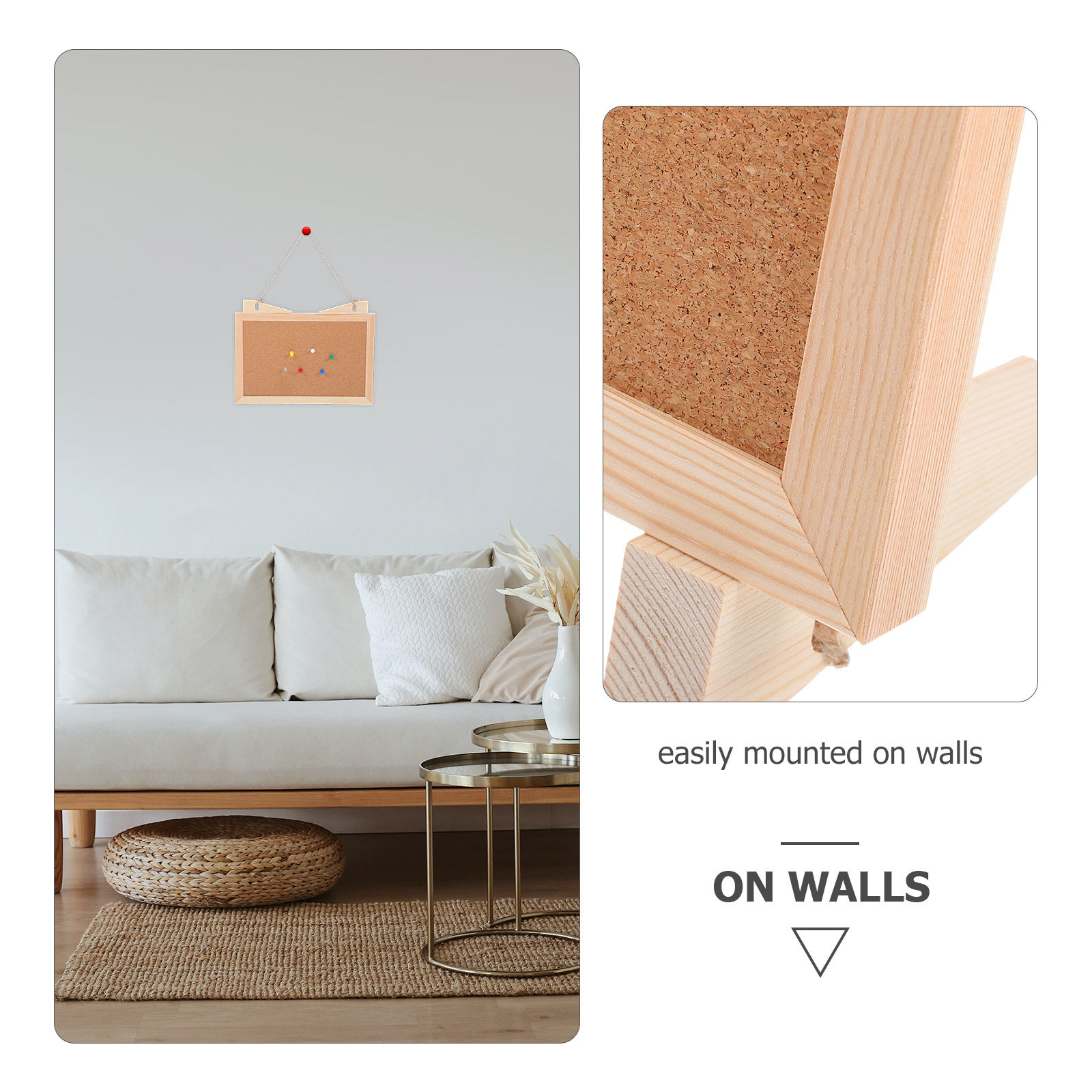 Kleine Korktafel für Schreibti – Frame Display Wood Bewertung und Preis
