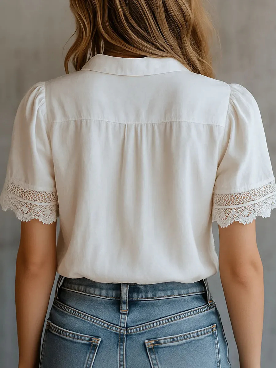 Elegante Damenblusen, lässig,  – Embroidery Uniforms Bewertung und Preis