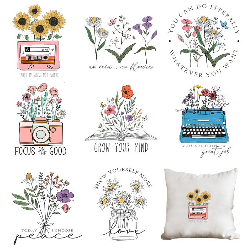 Cartoon-Blumenmotive zum Aufbü – Embroidery Tshirt Bewertung und Preis