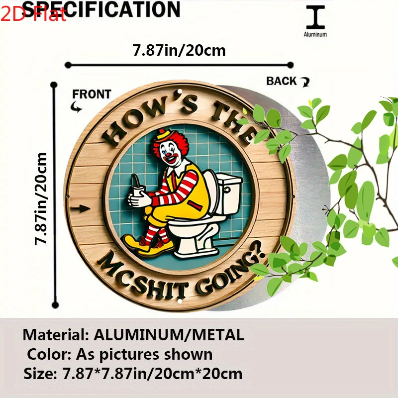 Vintage Clown-Metallschild, 7, – Embroidery Water Bewertung und Preis