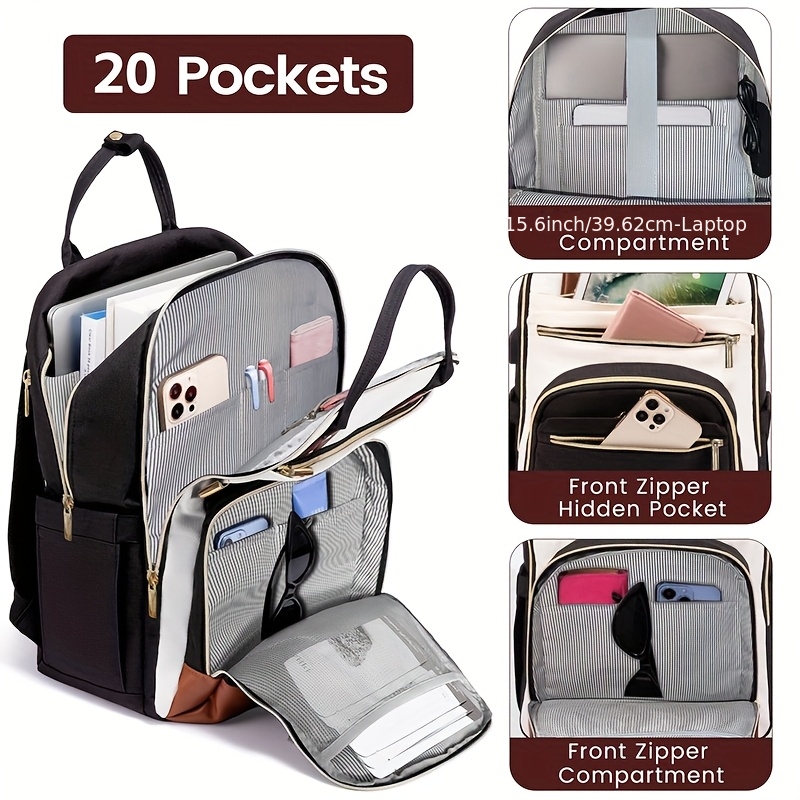 Zweifarbiger Laptop-Rucksack f – Embroidery Water Bewertung und Preis
