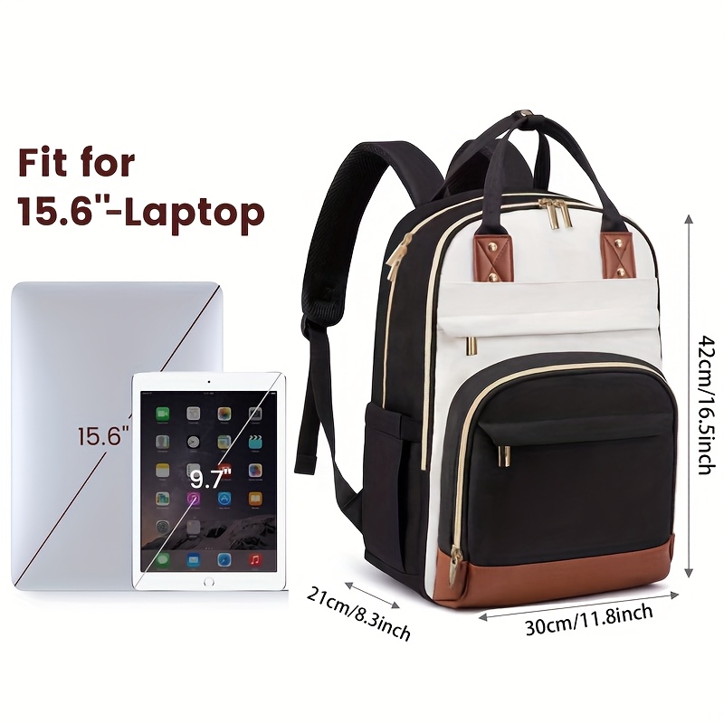Zweifarbiger Laptop-Rucksack f – Embroidery Water Bewertung und Preis