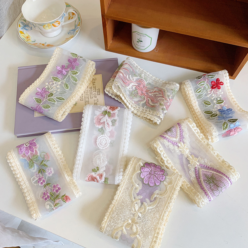 1 Yard Spitze Stickerei Blumen – Embroidery Ribbon Bewertung und Preis