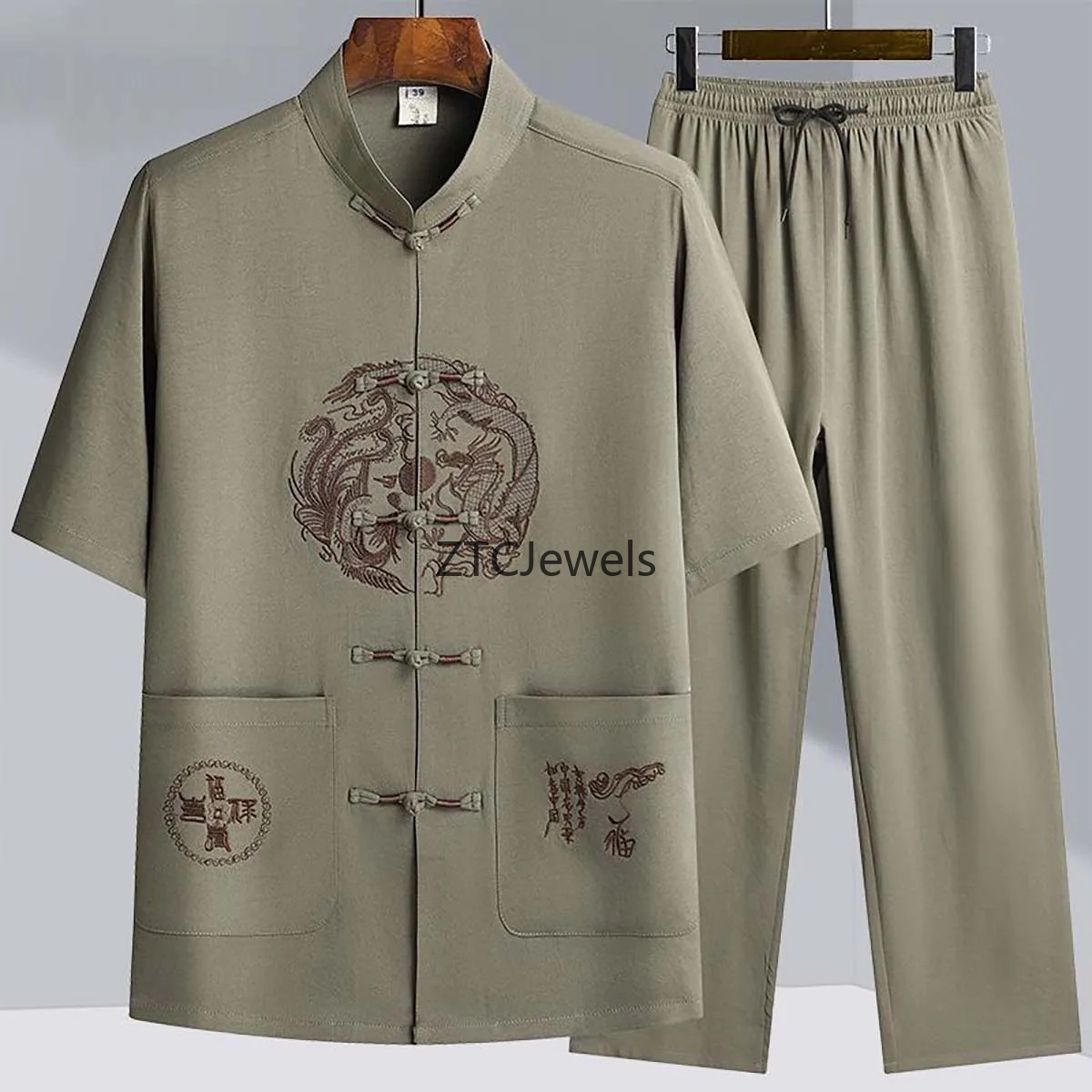 Traditioneller chinesischer Ku – Embroidery Tshirt Bewertung und Preis
