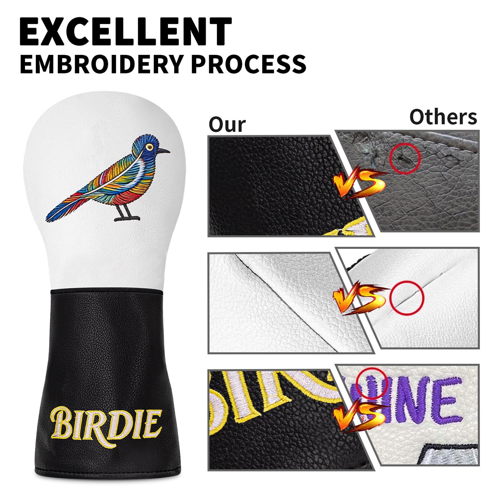 Bunte Vogel-Stickerei Golfschl – Embroidery Water Bewertung und Preis
