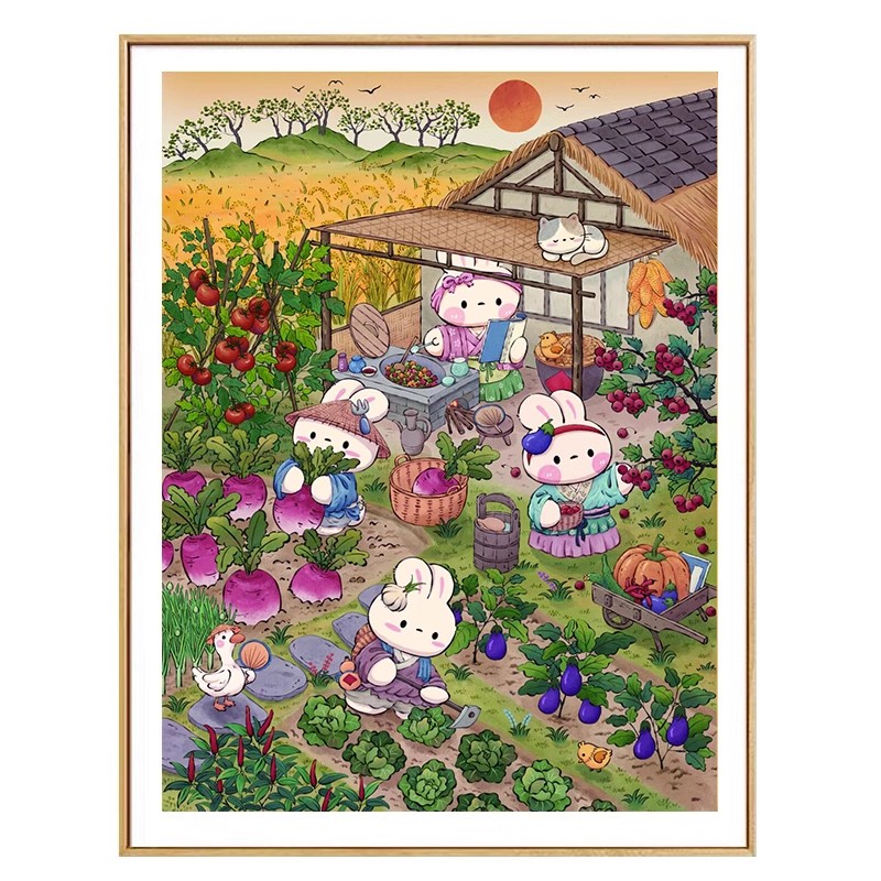 Herbstgarten-Kaninchen-Handarb – Embroidery Vs Cross Stitch Bewertung und Preis