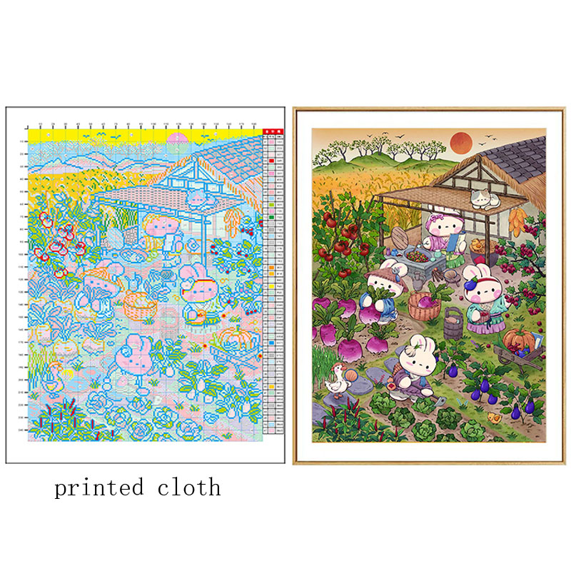Herbstgarten-Kaninchen-Handarb – Embroidery Vs Cross Stitch Bewertung und Preis