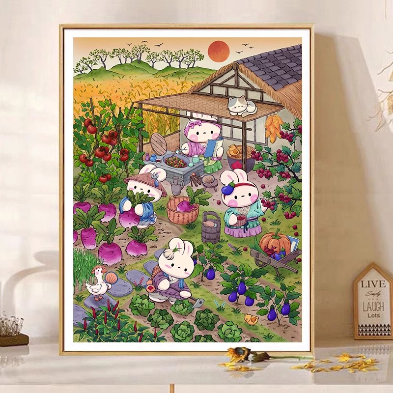Herbstgarten-Kaninchen-Handarb – Embroidery Vs Cross Stitch Bewertung und Preis