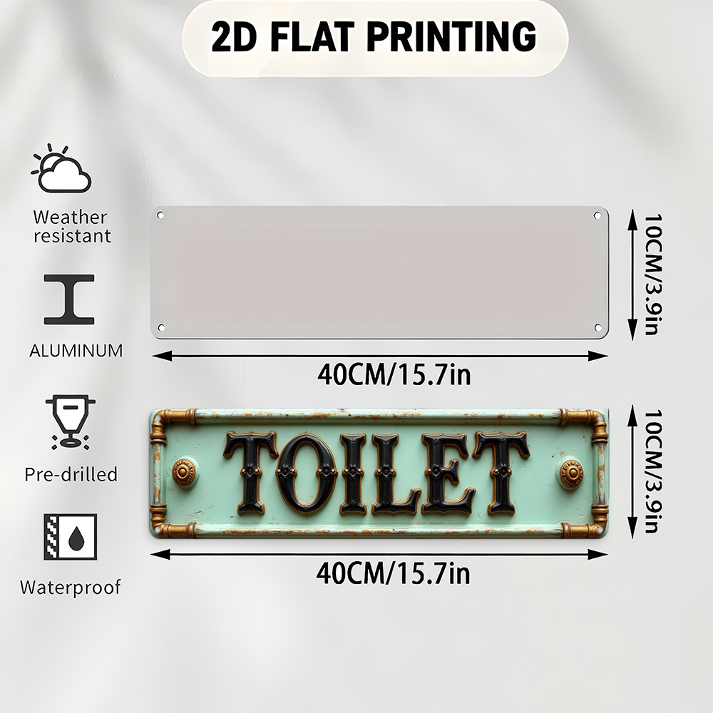 2D-Toilettenschild „Flat, Vint – Embroidery Water Bewertung und Preis