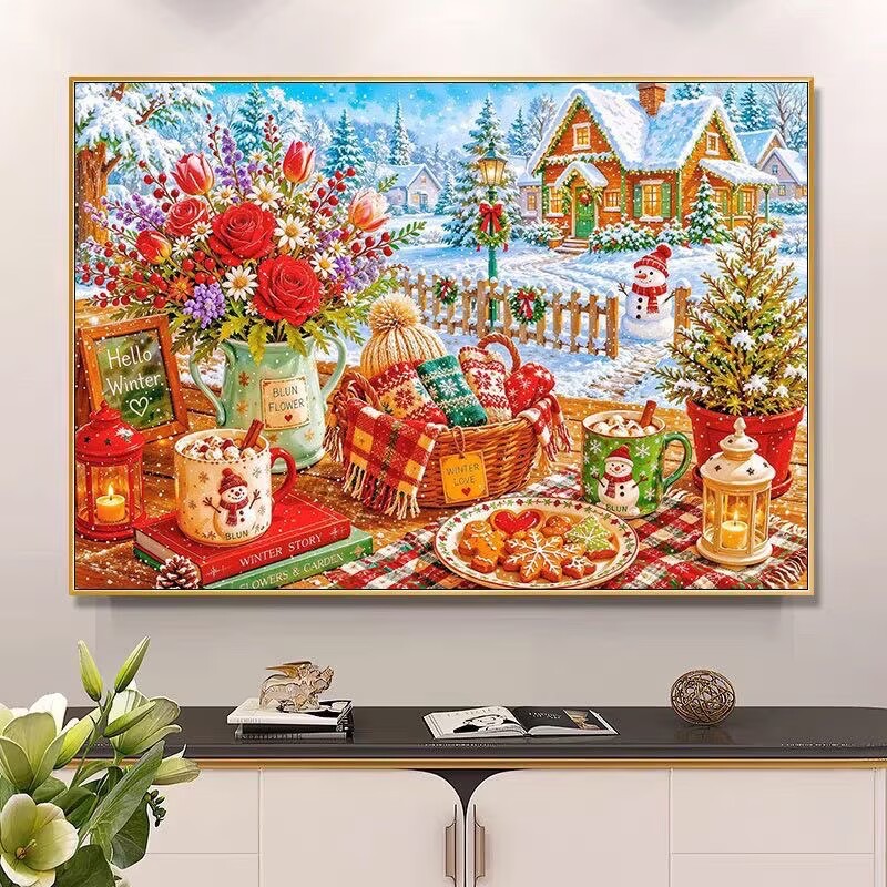 9CT 14ct Winter-Motiv-Kreuzsti – Embroidery Vs Cross Stitch Bewertung und Preis