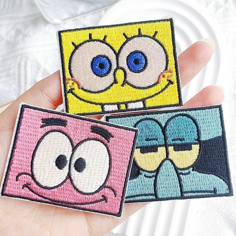 3PCS Hot Kawaii SpongeBob Squa – Embroidery Patches Bewertung und Preis