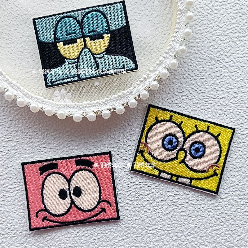 3PCS Hot Kawaii SpongeBob Squa – Embroidery Patches Bewertung und Preis