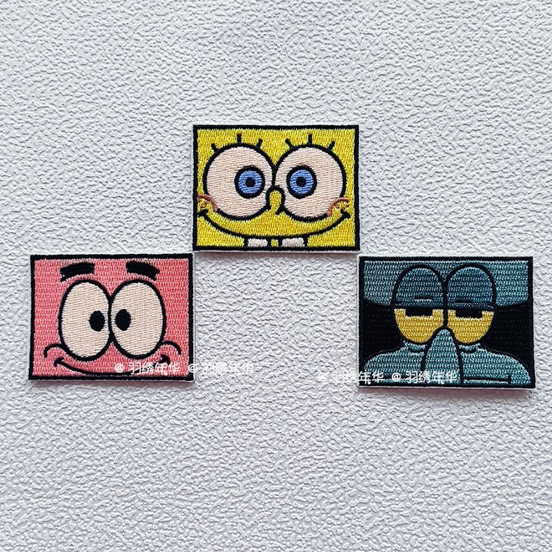 3PCS Hot Kawaii SpongeBob Squa – Embroidery Patches Bewertung und Preis